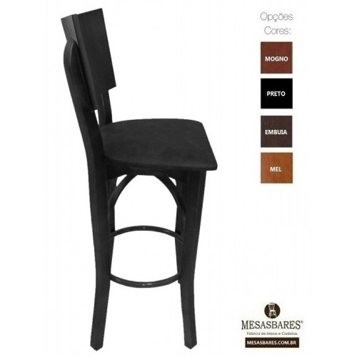 Conjunto de Bistrô Mesa Alta de Madeira Com 2 Banquetas Embuia - Cod: 85672